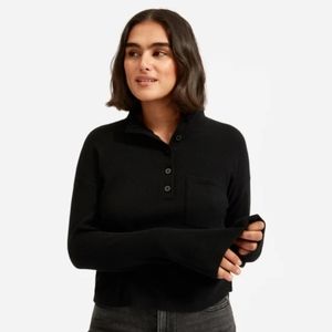 Everlane Recashmere Button Mockneck